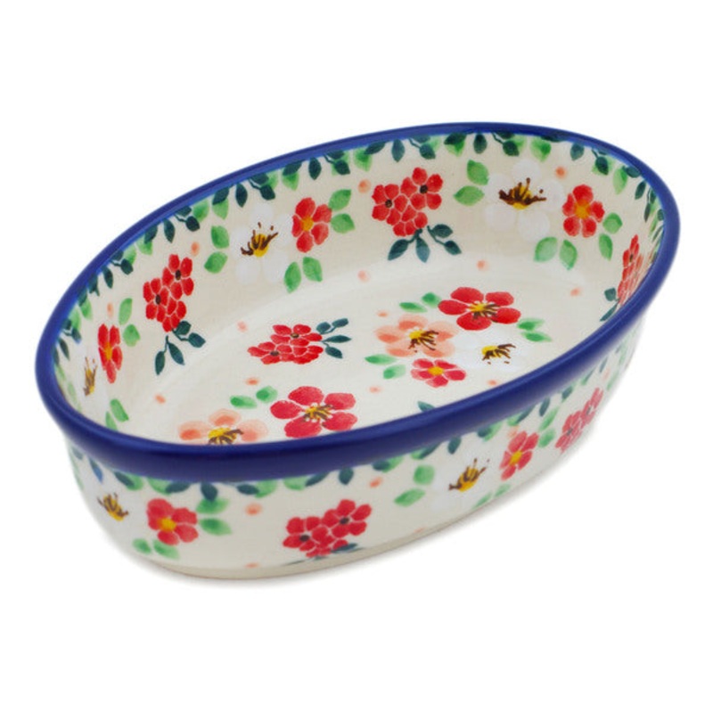 Polish Pottery 6 Condiment Dish Pink Divinity UNIKAT