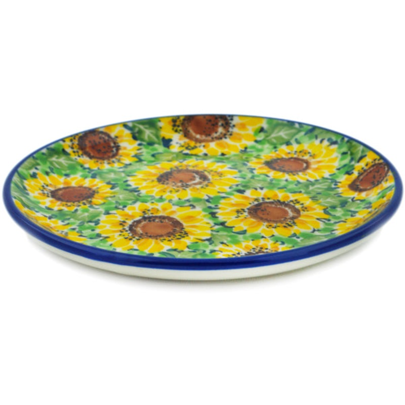 Polish Pottery Toast Plate Sunflower Bliss UNIKAT