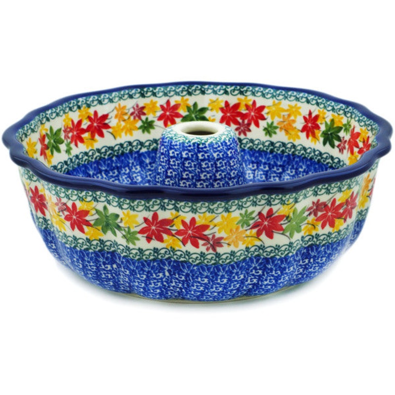 Polish Pottery 10 Cake Mould Fall Vibes