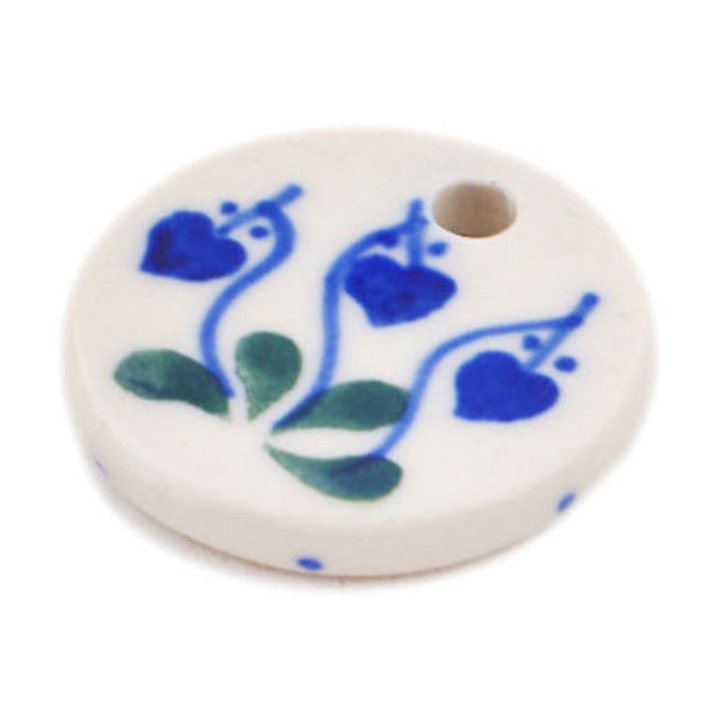 Polish Pottery 1 Pendant Bleeding Heart Peacock