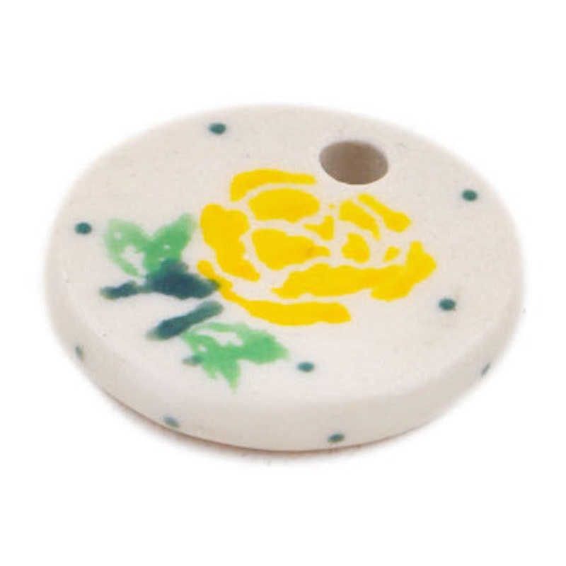 Polish Pottery 1 Pendant Evening Rose