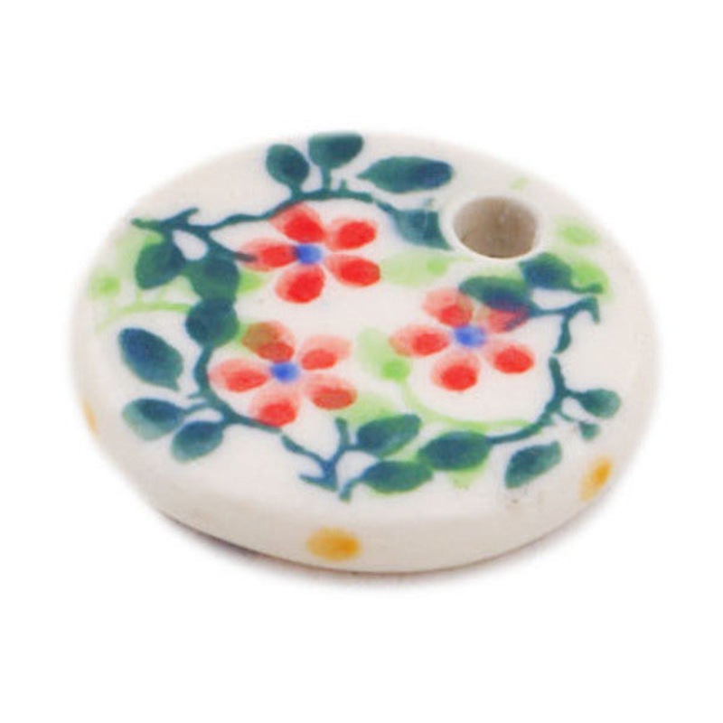 Polish Pottery 1 Pendant Little Flowers