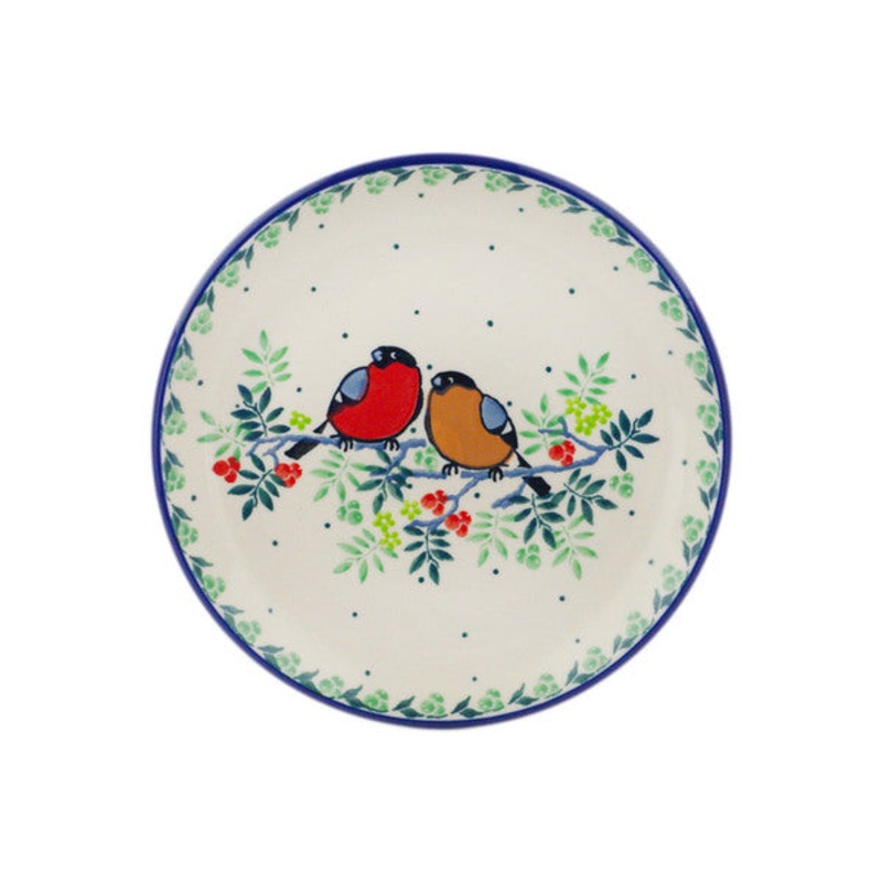 Polish Pottery Toast Plate Robin & Wren UNIKAT