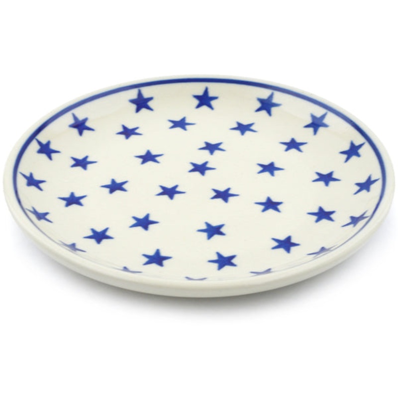 Polish Pottery Toast Plate Starburst Americana