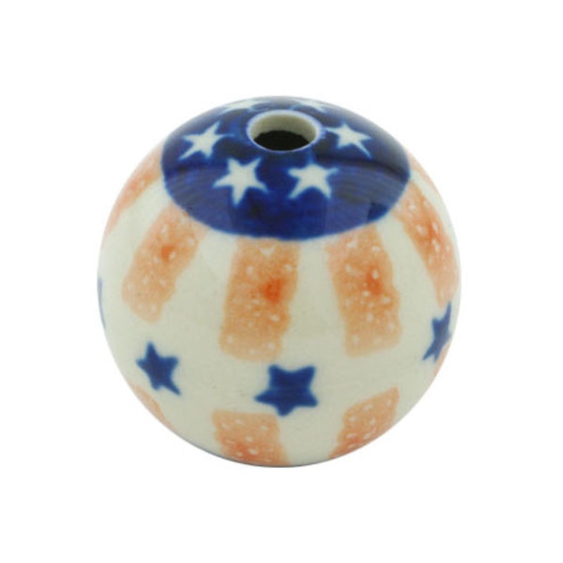 Polish Pottery 1 Bead Classic Americana