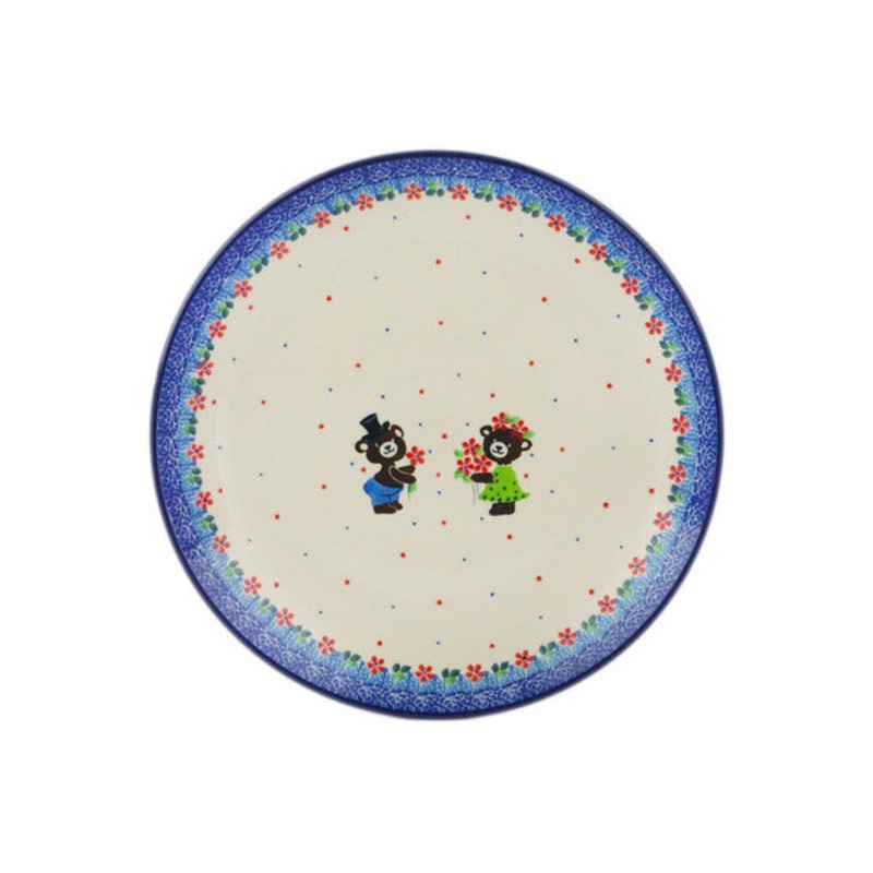 Polish Pottery 10 Plate Beary Sweet UNIKAT