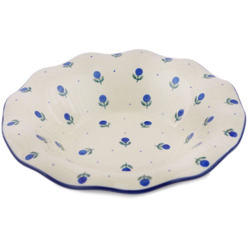 Polish Pottery 10 Bowl Blue Buds