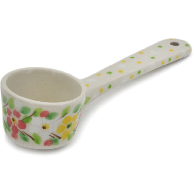 Polish Pottery 1 oz Measuring Cup Blossom Sprinkle UNIKAT