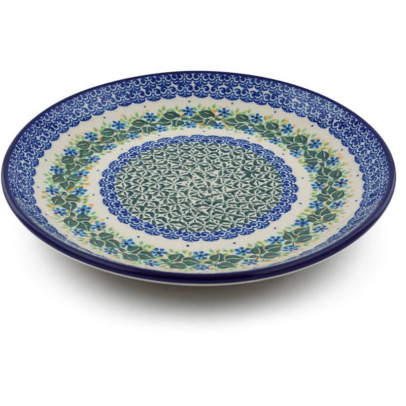Polish Pottery 10 Plate Aster Wreath
