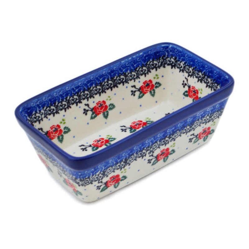 Polish Pottery Mini loaf pan Pasadena Delight