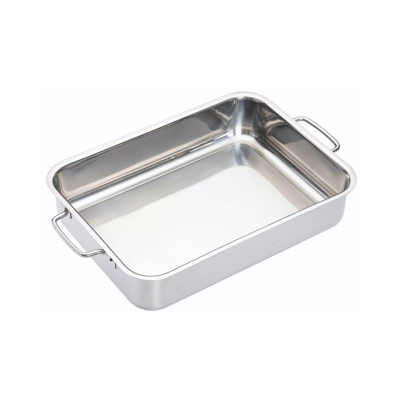MasterClass Stainless Steel Heavy Duty Roasting Pan – 32cm