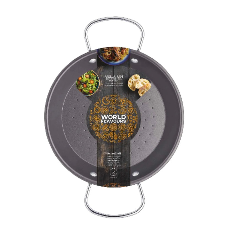 World of Flavours Mediterranean Paella Pan – 46cm