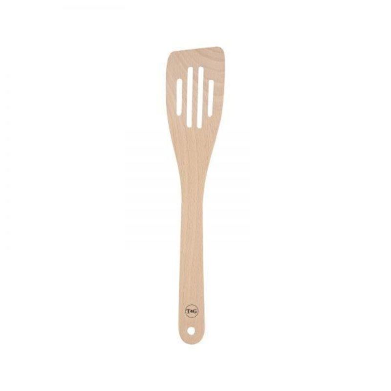 T&G Wooden Slotted Spatula – 30cm