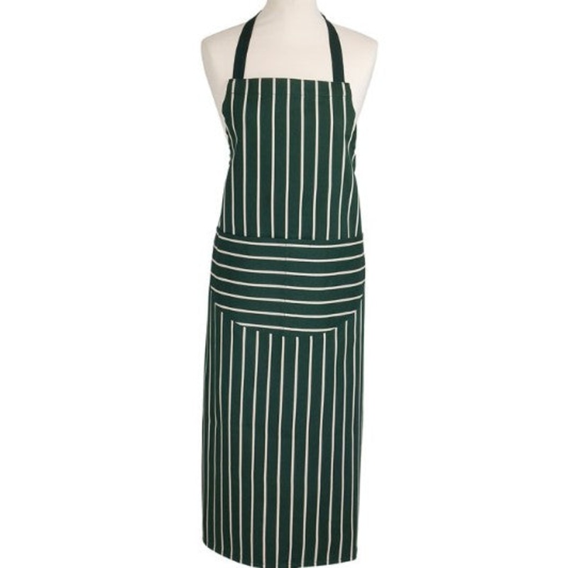 Dexam Long Butchers Stripe Apron – Racing Green