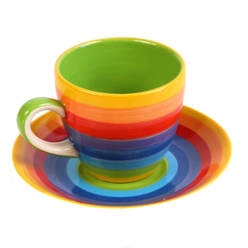 Rainbow Espresso & Saucer