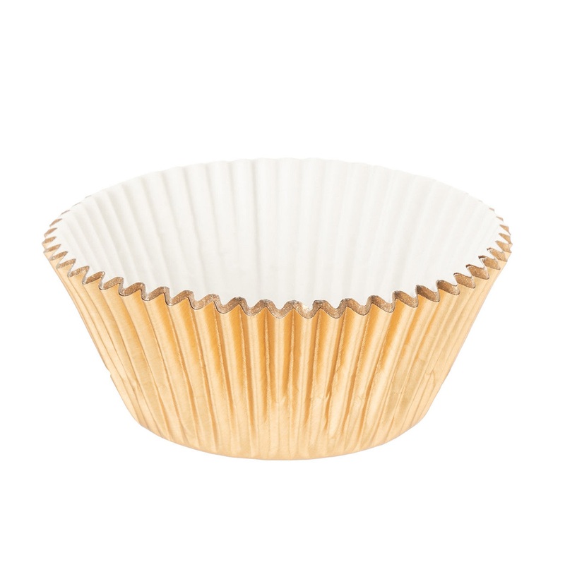 Kitchen Pantry 48Pk Cupcake Cases – Gold Foil