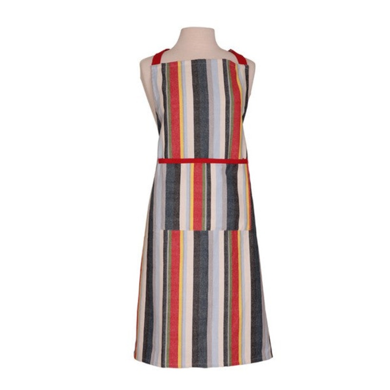 Dexam Recycled Cotton Striped Adult Apron – Red