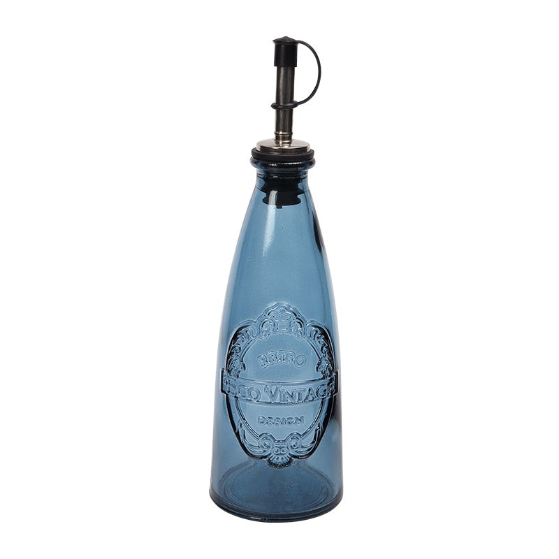 Dexam Sintra Recycled Glass Oil Drizzler – Ink Blue
