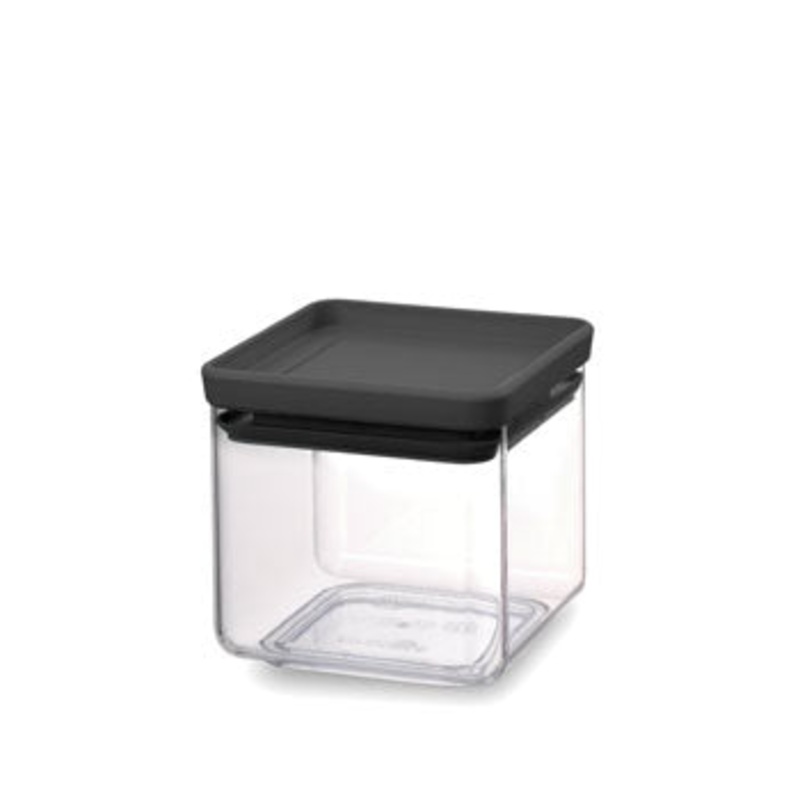 Brabantia Square Canister, 0.7L, Tasty+ – Dark Grey