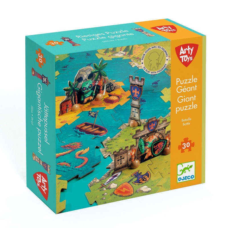 Djeco Giant Puzzle Battle- 30 pcs