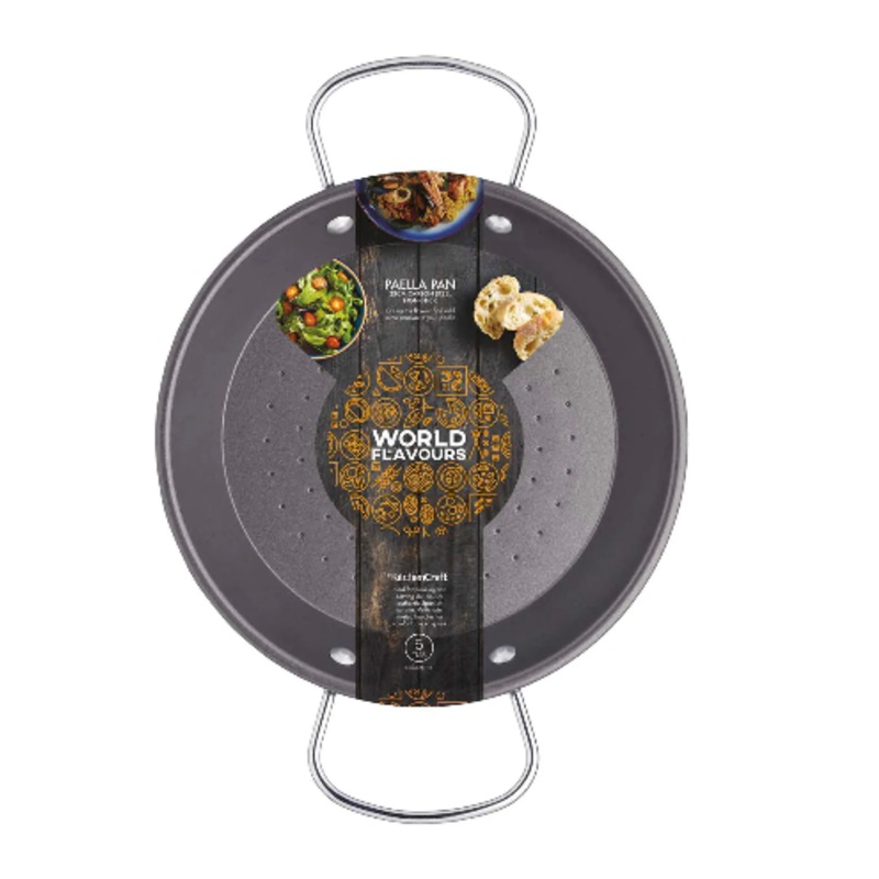 World of Flavours Mediterranean Paella Pan – 38.5cm