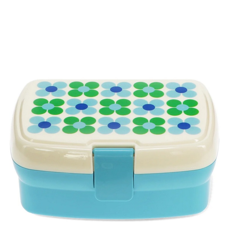 Rex Lunch Box with Tray – Blue and Green Daisy