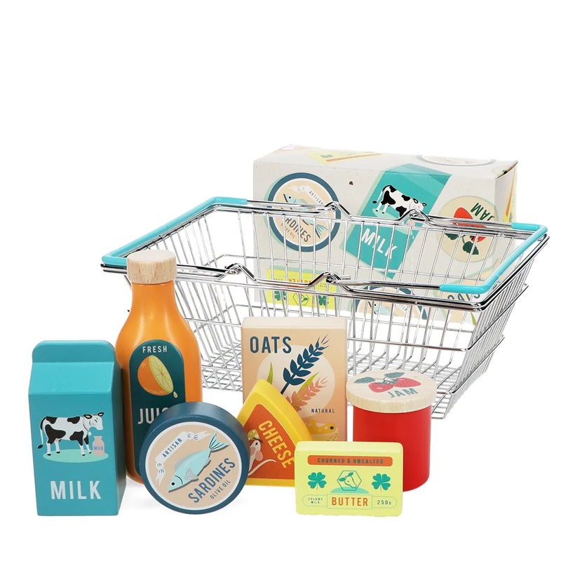 Rex Wooden Shopping Playset with Basket