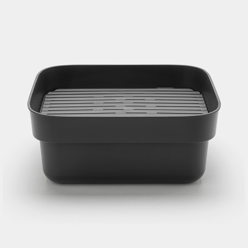 Brabantia Washing Up Bowl with Drying Tray – Dark Grey