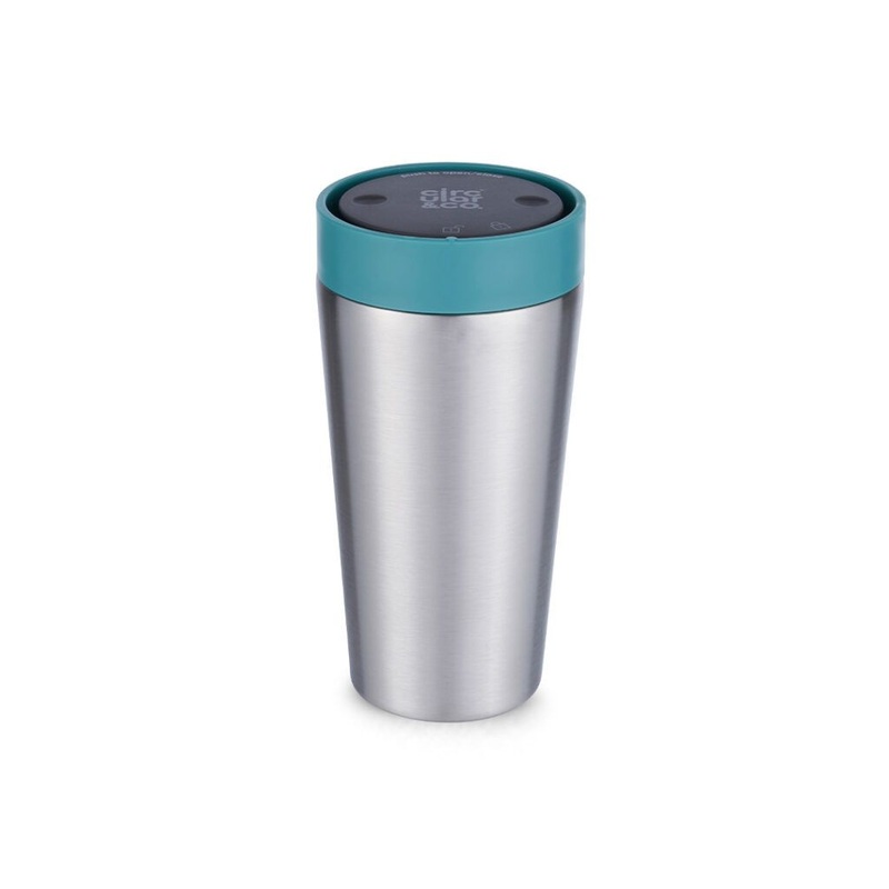 Circular & Co  Stainless Steel Travel Mug, Aquamarine Green – 12oz (340ml)
