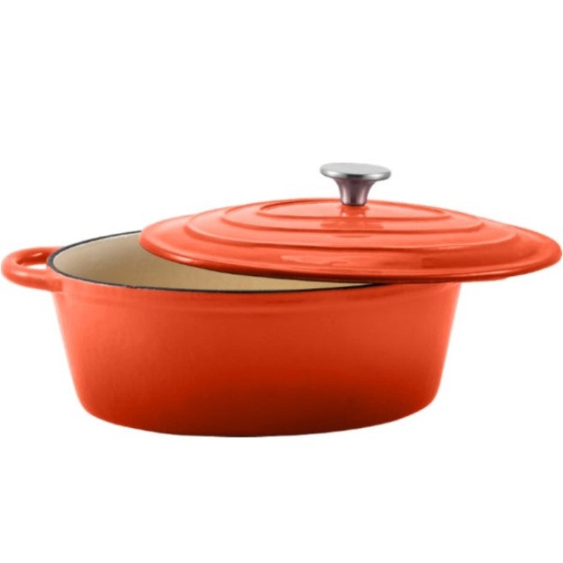 Dunlevy Oval Cast Iron Casserole 30cm  – Orange