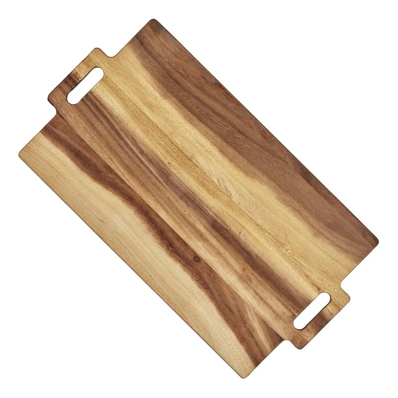 Tala Double Handled Large Long Board, Natural Acacia