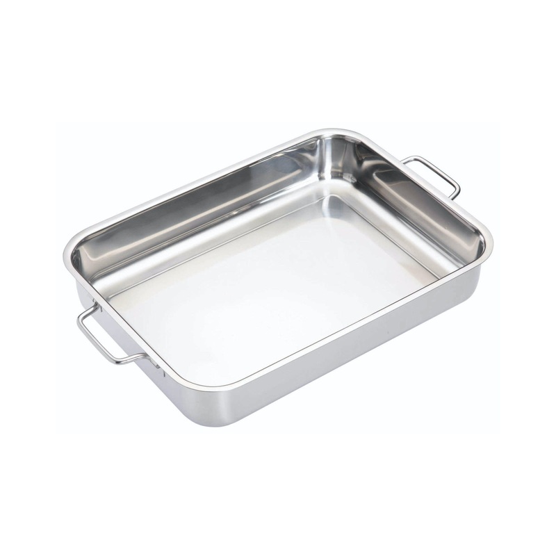 MasterClass Stainless Steel Heavy Duty Roasting Pan – 37cm