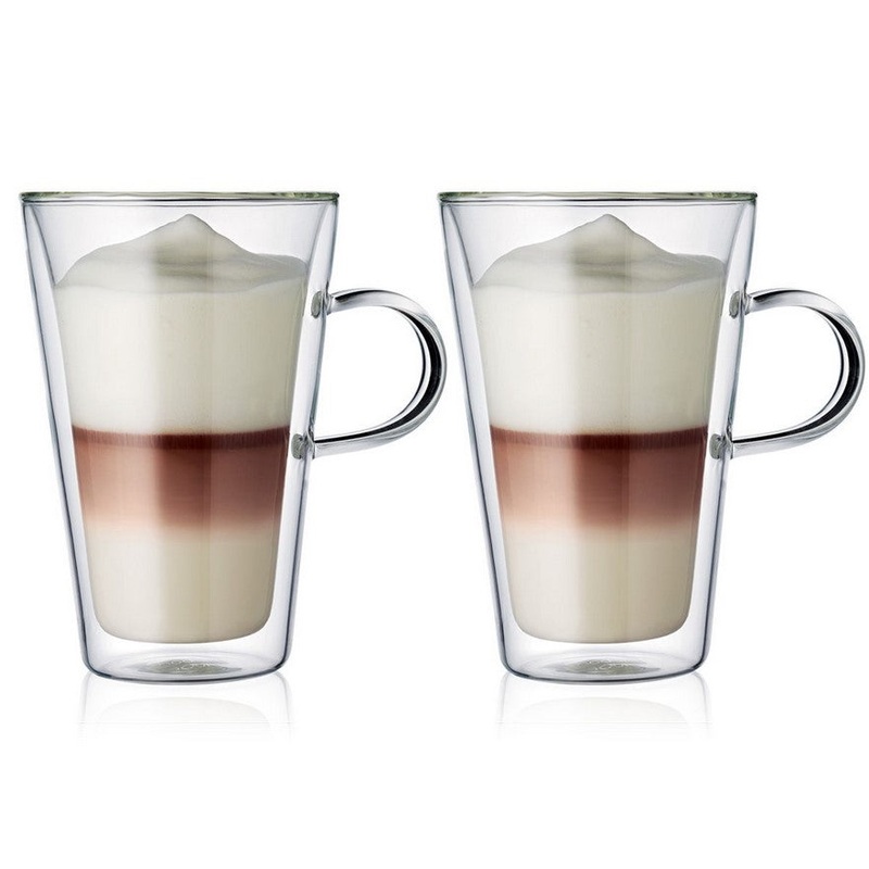 Bodum Canteen Double Wall Glass Mug 400ml, Set of 2