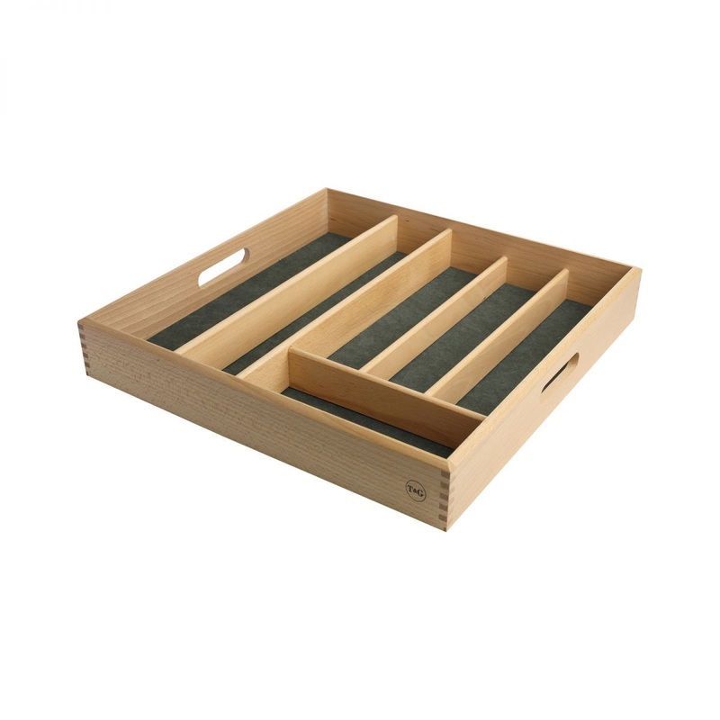 T&G Beech Cutlery Tray – Large