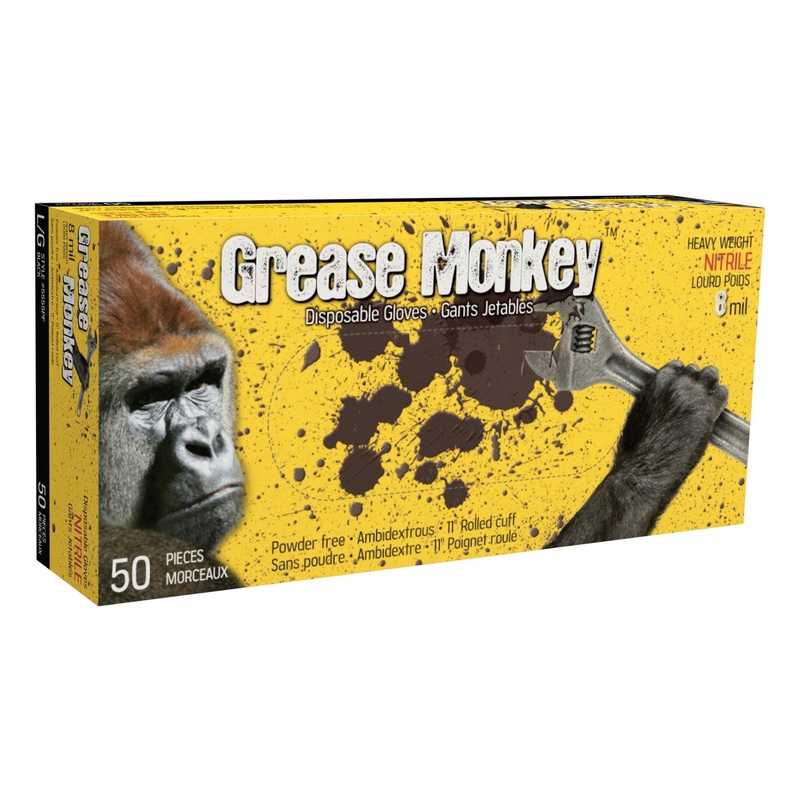 5555PF GREASE MONKEY 8MIL NITRILE GLOVES – 50PCS