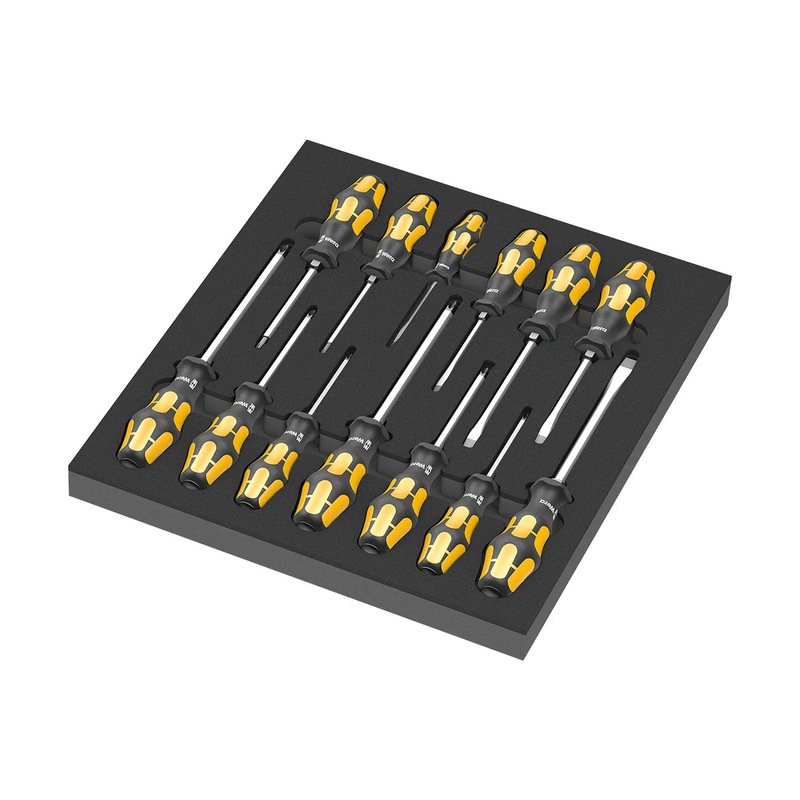 WERA 9714 Foam insert screwdriver set 1, 18 pieces