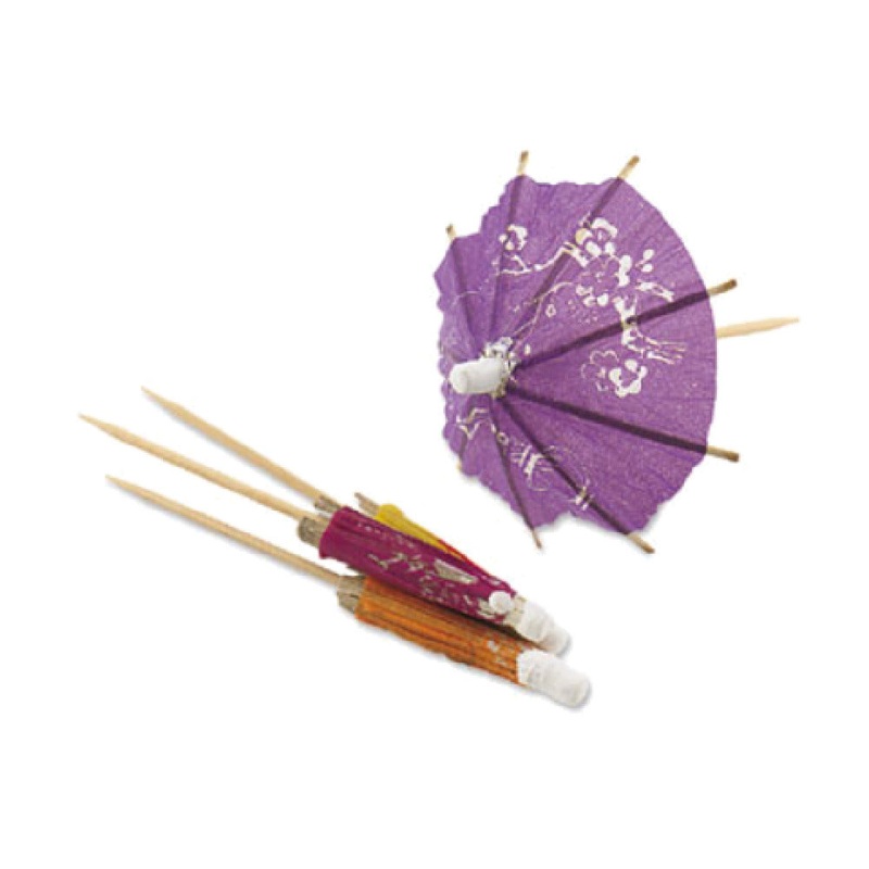 Alegacy Foodservice Products 4600 Cocktail Parasol 4-1/16L 3 Dia. Opened