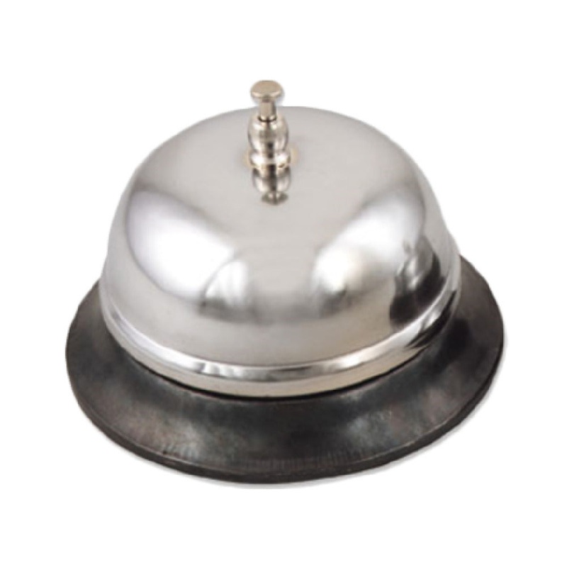 Alegacy Foodservice Products 725 Call Bell 4 Base Dia. Nickel-plated With Plastic Base