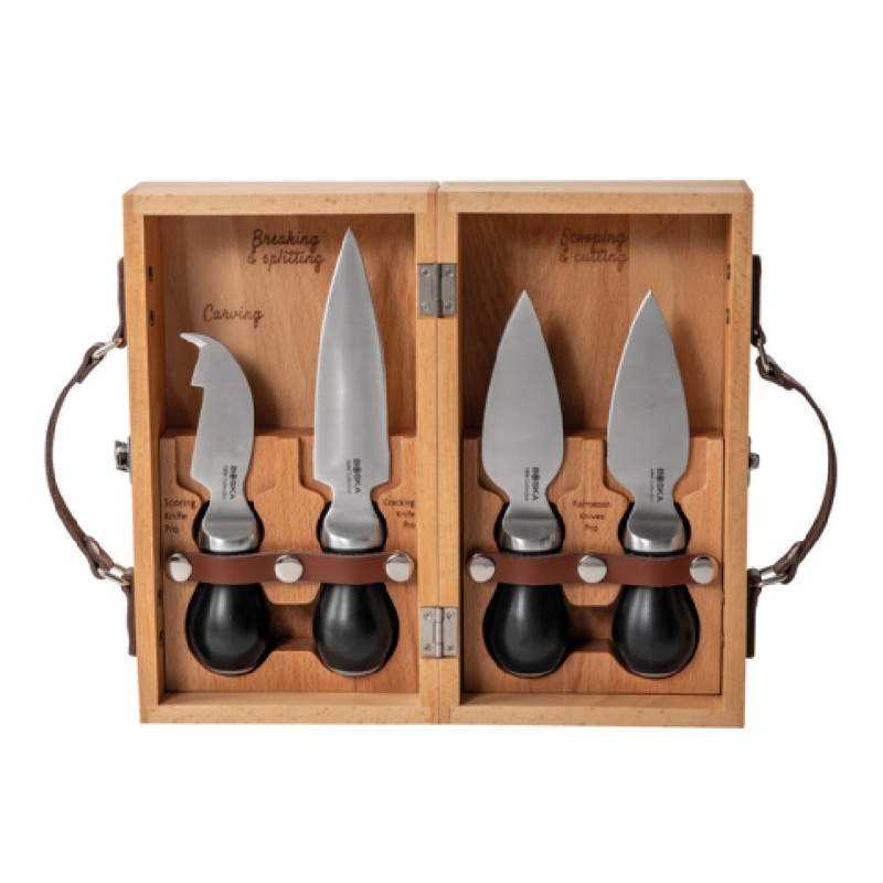 BOSKA Professional Cheese Equipment 104021 Boska Cheesemonger’s Parm Set PRO (set Of 4)) 12.17”W X 2.52”D X 10.78”H