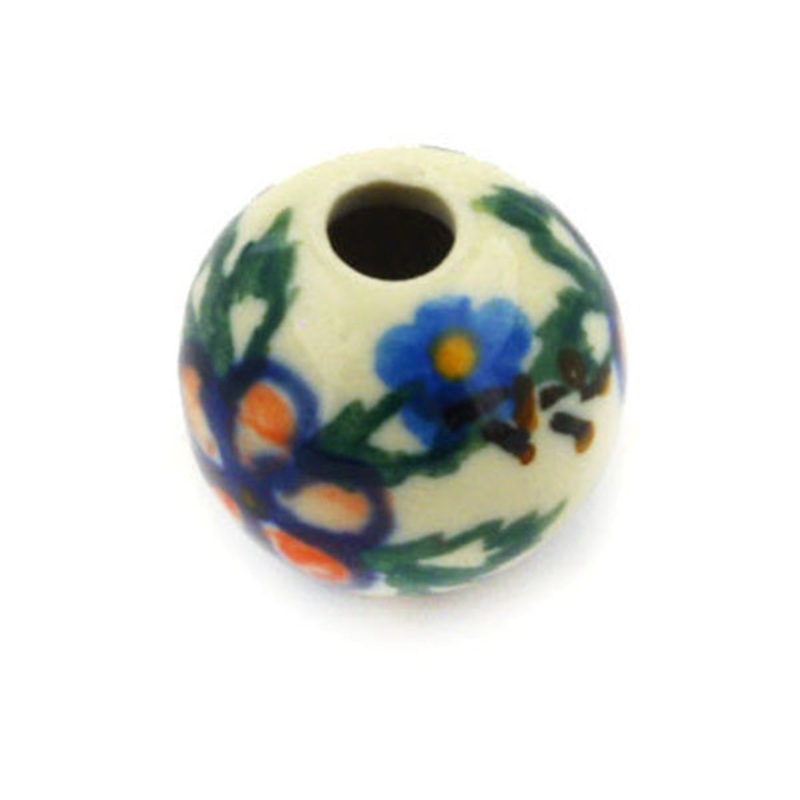 Polish Pottery -inch Bead Lancaster Rose
