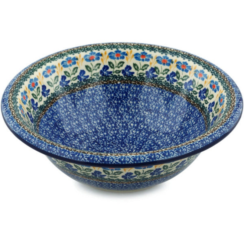 Polish Pottery 10 Bowl Blue Forget-Me-Nots