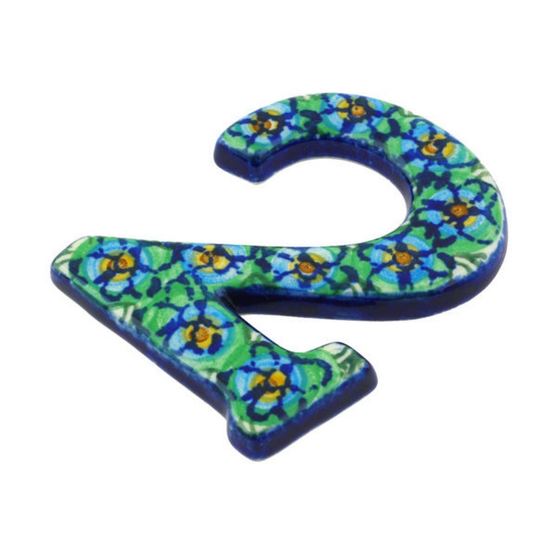 Polish Pottery House Number TWO (2) Mardi Gras UNIKAT